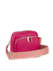 Lucca Baldi Leder-Umhängetasche "Feltre" in Fuchsia - (B)19 x (H)15 x (T)7 cm