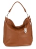Lucca Baldi Leren schoudertas "Bolzano" cognackleurig - (B)45 x (H)40 x (D)15 cm