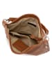 Lucca Baldi Leder-Schultertasche "Bolzano" in Cognac - (B)45 x (H)40 x (T)15 cm