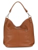 Lucca Baldi Leren schoudertas "Bolzano" cognackleurig - (B)45 x (H)40 x (D)15 cm