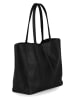 Lucca Baldi Leder-Schultertasche "Spoleto" in Schwarz - (B)34 x (H)28 x (T)14 cm