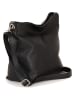 Lucca Baldi Leren schoudertas "Trapani" zwart - (B)33 x (H)25 x (D)14 cm
