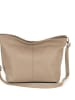 Lucca Baldi Leren schoudertas "Trapani" beige - (B)33 x (H)25 x (D)14 cm