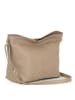 Lucca Baldi Leder-Schultertasche "Trapani" in Beige - (B)33 x (H)25 x (T)14 cm