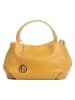 Lia Biassoni Leren handtas "Taro" geel - (B)28 x (H)25 x (D)18 cm