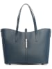 Lia Biassoni Leder-Schultertasche "Parma" in Dunkelblau - (B)40 x (H)27 x (T)14 cm
