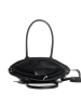 Lia Biassoni Leder-Schultertasche "Mallero" in Schwarz - (B)32 x (H)30 x (T)12 cm