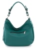Lia Biassoni Leren schoudertas "Monate" turquoise - (B)36 x (H)26 x (D)10 cm