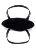 Lia Biassoni Leder-Schultertasche "Acco" in Schwarz - (B)32 x (H)22 x (T)12 cm