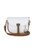 Lia Biassoni Leder-Umhängetasche "Neva" in Weiß - (B)20 x (H)16 x (T)6 cm
