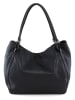 Lia Biassoni Leder-Schultertasche "Merula" in Schwarz - (B)32 x (H)28 x (T)14 cm