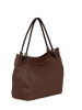 Lia Biassoni Leder-Schultertasche "Merula" in Braun - (B)32 x (H)28 x (T)14 cm