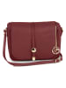 Pia Sassi Leder-Umhängetasche "Monte Avella" in Rot - (B)25 x (H)23 x (T)7 cm