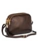 Pia Sassi Leder-Umhängetasche "Monte Sparagio" in Bronze - (B)23 x (H)17 x (T)7 cm