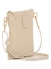 Anna Morellini Leder-Umhängetasche "Erica" in Beige - (B)14 x (H)21 x (T)1 cm