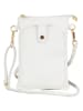 Anna Morellini Leder-Umhängetasche "Erica" in Weiß - (B)14 x (H)21 x (T)1 cm