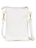 Anna Morellini Leren schoudertas "Erica" wit - (B)14 x (H)21 x (D)1 cm