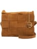 Mia Tomazzi Leren schoudertas "Empoli" cognackleurig - (B)23 x (H)17 x (D)5 cm
