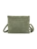 Mia Tomazzi Leren schoudertas "Empoli" kaki - (B)23 x (H)17 x (D)5 cm