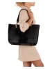 Mia Tomazzi Leder-Shopper "Cilento" in Schwarz - (B)58 x (H)42 x (T)14 cm