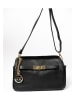 Mia Tomazzi Leren schoudertas "Bentivoglio" in Schwarz- (B)24 x (H)16 x (D)9 cm