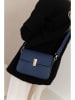 Lia Biassoni Leder-Umhängetasche in Dunkelblau - (B)22 x (H)16 x (T)7 cm
