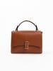 Lia Biassoni Leren handtas "Fegana" lichtbruin - (B)20 x (H)14 x (D)8 cm