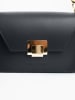 Lia Biassoni Leder-Schultertasche "Roglio" in Schwarz - (B)23 x (H)17 x (T)11 cm