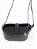 Lia Biassoni Leder-Umhängetasche in Schwarz - (B)24 x (H)22 x (T)10 cm