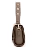 Lia Biassoni Leder-Schultertasche "Solano" in Taupe - (B)24 x (H)16 x (T)8 cm
