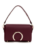 Lia Biassoni Leder-Schultertasche "Solano" in Bordeaux - (B)24 x (H)16 x (T)8 cm
