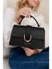 Lia Biassoni Leder-Henkeltasche in Schwarz - (B)25 x (H)16 x (T)8 cm
