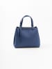 Lia Biassoni Leder-Henkeltasche "Bardine" in Dunkelblau - (B)28 x (H)21 x (T)15 cm