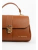 Lia Biassoni Leder-Henkeltasche in Hellbraun - (B)27 x (H)19 x (T)13 cm