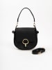 Lia Biassoni Leren schoudertas "Catona" zwart - (B)20 x (H)19 x (D)9 cm
