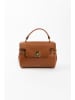 Lia Biassoni Leder-Henkeltasche in Hellbraun - (B)30 x (H)22 x (T)10 cm