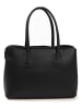 Lia Biassoni Leder-Henkeltasche in Schwarz - (B)38 x (H)24 x (T)15 cm