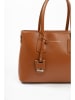 Lia Biassoni Leren handtas lichtbruin - (B)38 x (H)24 x (D)15 cm
