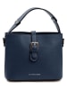 Lia Biassoni Leder-Henkeltasche in Dunkelblau - (B)25 x (H)20 x (T)12 cm