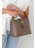 Lia Biassoni Leren handtas taupe - (B)25 x (H)20 x (D)12 cm