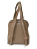 Anna Morellini Leder-Rucksack " Breta" in Taupe - (B)24 x (H)30 x (T)12 cm