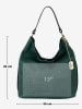 Anna Morellini Leren schoudertas "Sebastiana" groen - (B)38 x (H)36 x (D)14 cm