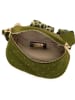 Anna Morellini Leren schoudertas "Domenica" in Olive - (B)19 x (H)15 x (D)8 cm