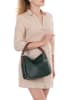Mia Tomazzi Leder-Schultertasche "Molise" in Dunkelgrün - (B)30 x (H)20 x (T)8 cm