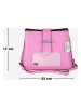 Anna Morellini Leder-Umhängetasche "Ciosa" in Rosa - (B)22 x (H)17 x (T)10 cm