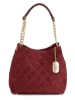 Anna Morellini Skórzana torebka "Ravenna" w kolorze bordowym - 25 x 21 x 13 cm
