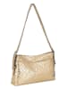 Anna Morellini Leder-Schultertasche "Teodora" in Gold - (B)25 x (H)16 x (T)4 cm