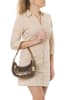 Anna Morellini Leder-Schultertasche "Erneste" in Hellbraun/ Schwarz - (B)22 x (H)12 x (T)9 cm