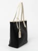 Anna Morellini Leder-Shopper "Lauretta" in Schwarz - (B)40 x (H)32 x (T)12 cm