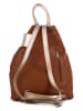 Mia Tomazzi Leder-Rucksack in Hellbraun - (B)28 x (H)35 x (T)13 cm